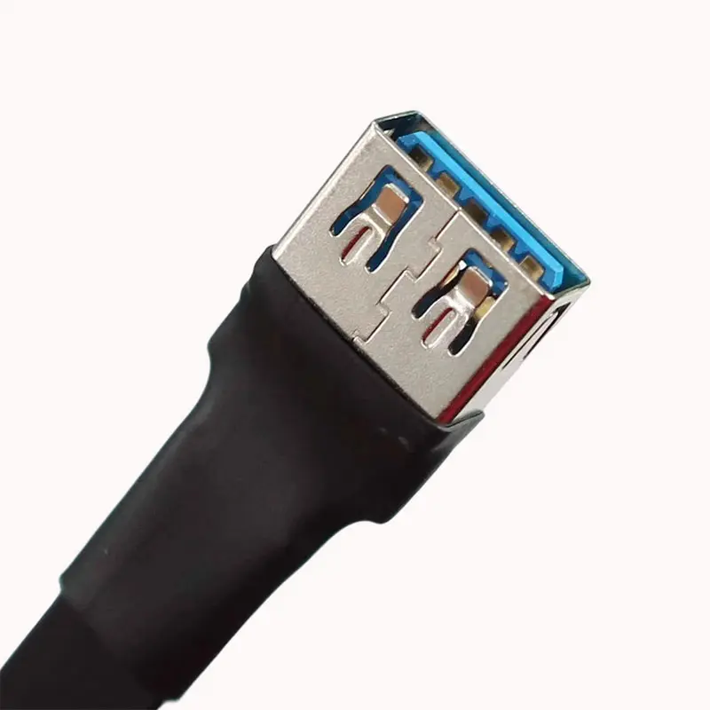 ADT-Link USB 3.0 Gen3 Flat Cable Type-A to Micro-B Extension Cable Male to Female  90 ° Data 10Gbps Full Speed USB 3.0 Cable