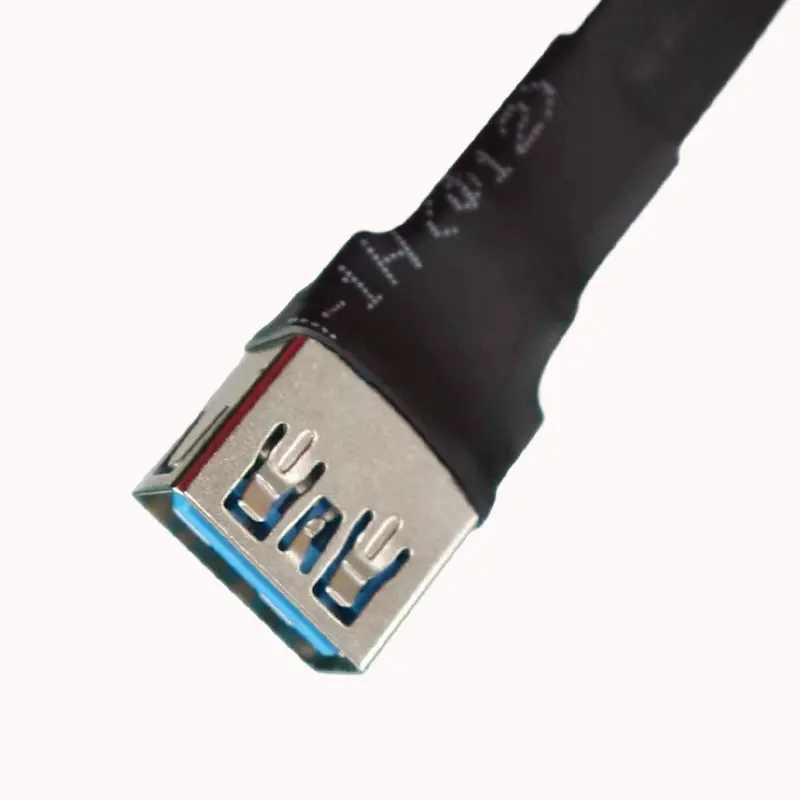 ADT-Link USB 3.0 Gen3 Flat Cable Type-A to Micro-B Extension Cable Male to Female  90 ° Data 10Gbps Full Speed USB 3.0 Cable