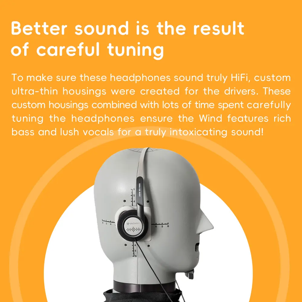 Snowsky/FiiO Wind 3.5mm ON-Ear Headphones for Recording Gaming with Microphone, 40mm Diaphragms driver,HiFi Sound