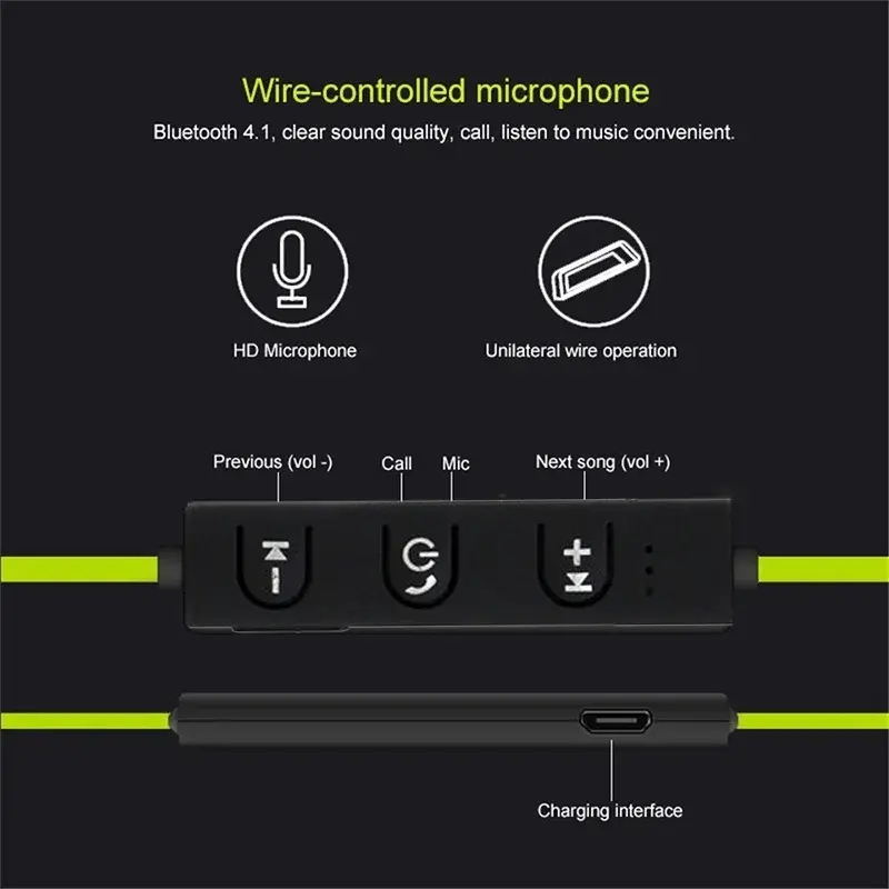 Wireless Bluetooth Headphones Stereo Hook Headset Music Sport Earphone Gaming Handsfree Earphone for All Smart Phones Audifonos