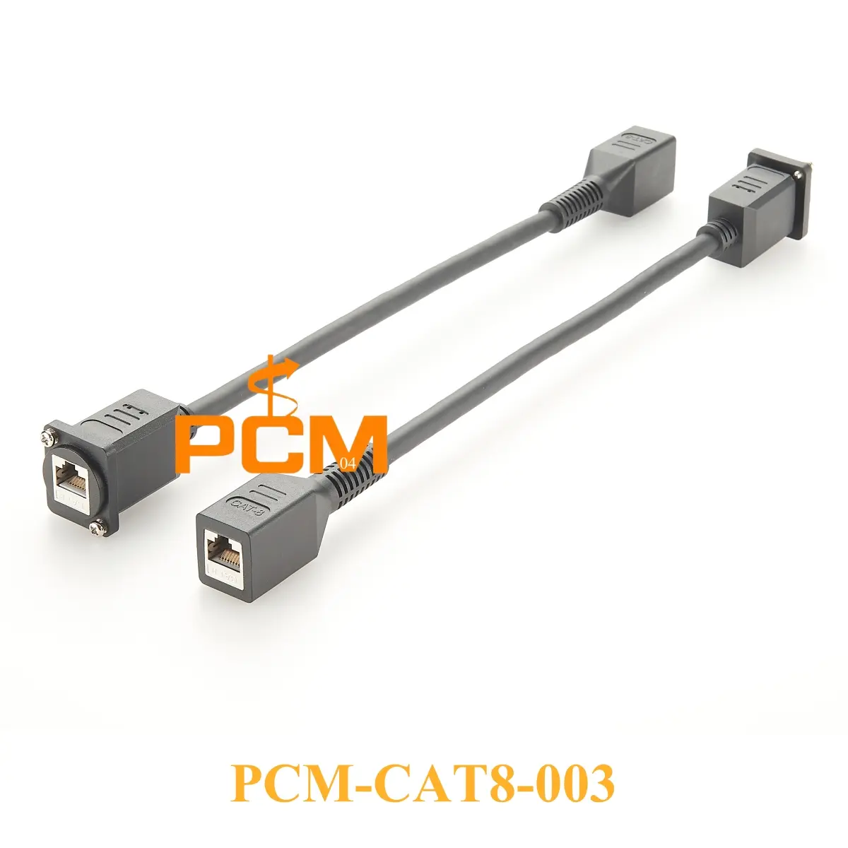 RJ45 D Type Panel Mount Cable Cat8 EtherCon Cable with 40Gbps 2000MHz Bandwidth for Stable Wi-Fi & Internet Connections