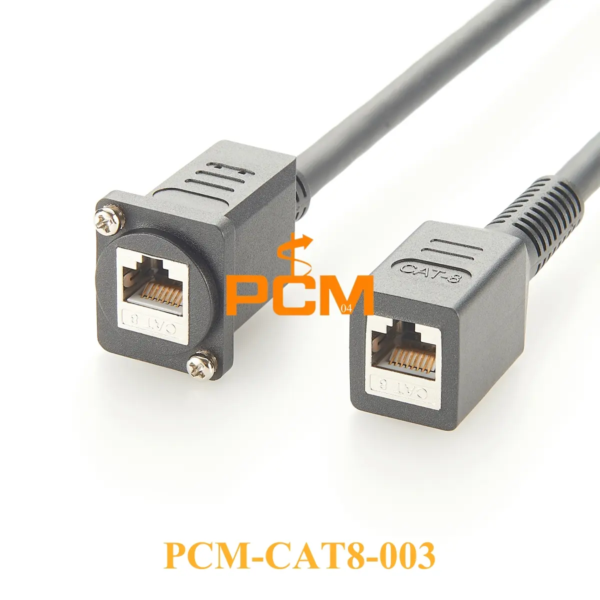 RJ45 D Type Panel Mount Cable Cat8 EtherCon Cable with 40Gbps 2000MHz Bandwidth for Stable Wi-Fi & Internet Connections