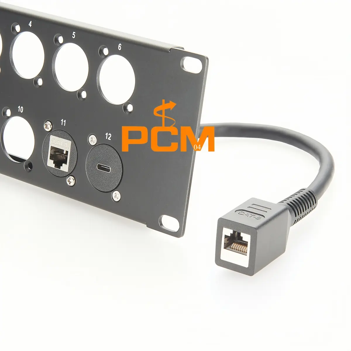 RJ45 D Type Panel Mount Cable Cat8 EtherCon Cable with 40Gbps 2000MHz Bandwidth for Stable Wi-Fi & Internet Connections
