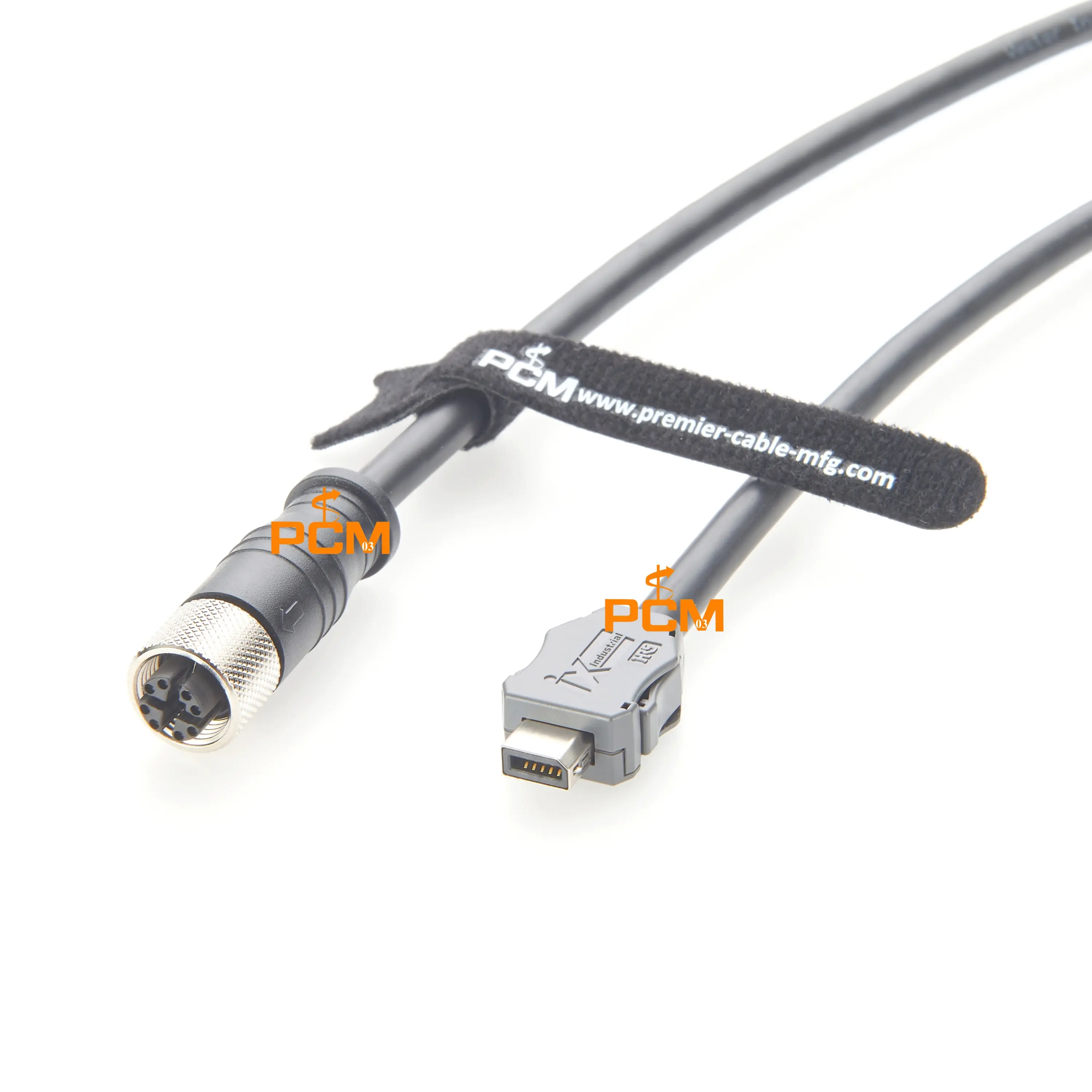 Cat6a 10 Gbps ix Industrial to M12 X-code Female Jack Ethernet Profinet Cable for Machine Vision Cable Camera IPC Controller