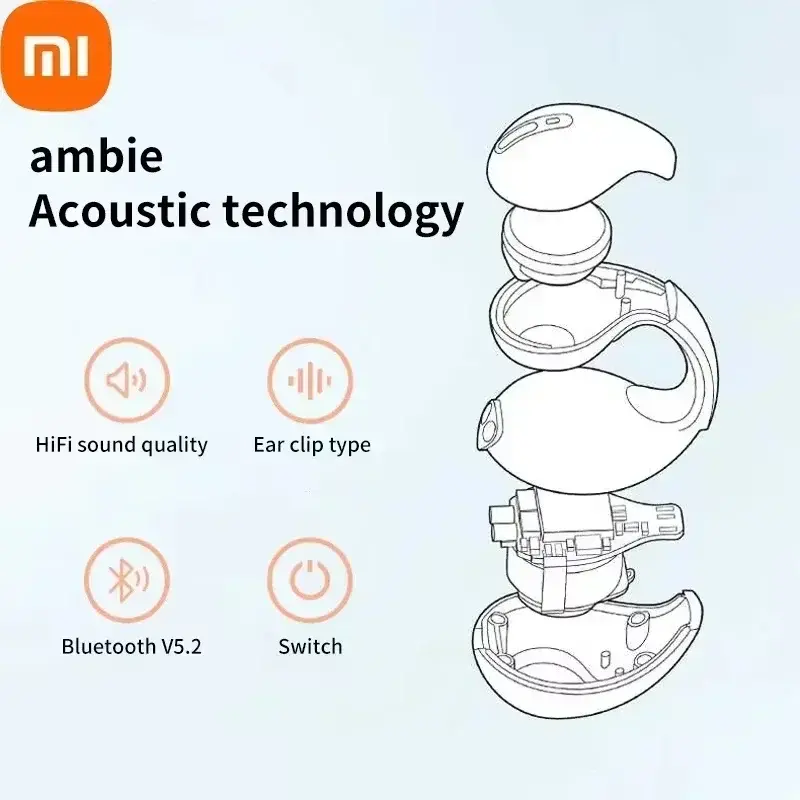 Xiaomi T7500 Wireless Bluetooth Bone Conduction High Protection Stereo Sports Waterproof with Microphone Gaming Music Earphones