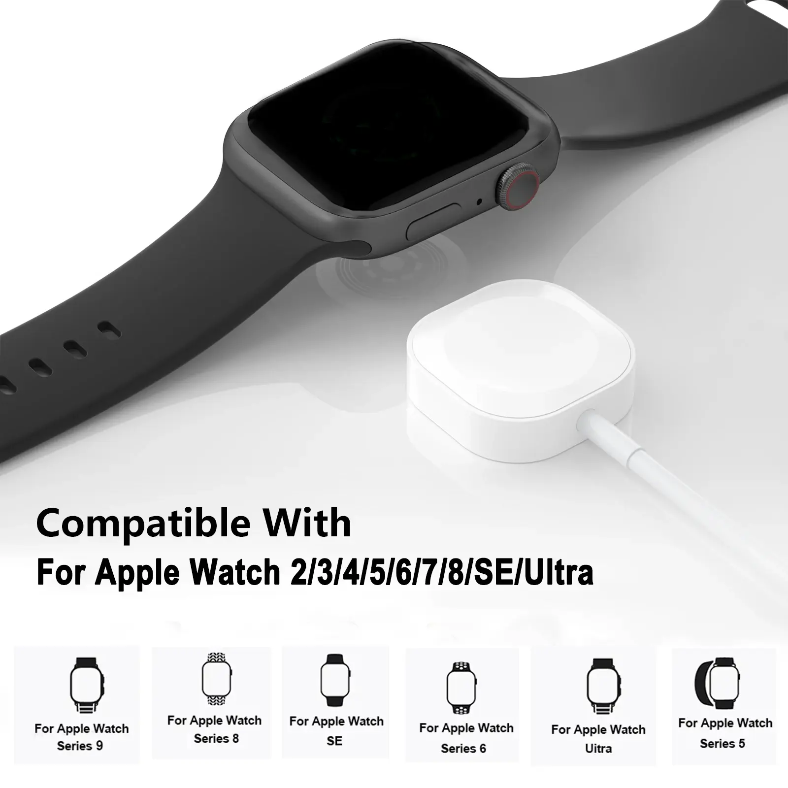 New Magnetic Wireless Charger for Apple Watch Series 9 8 7 6 5 4 SE Fast Charging Cable USB Type C for iWatch Series 6 3 5 3 2 1