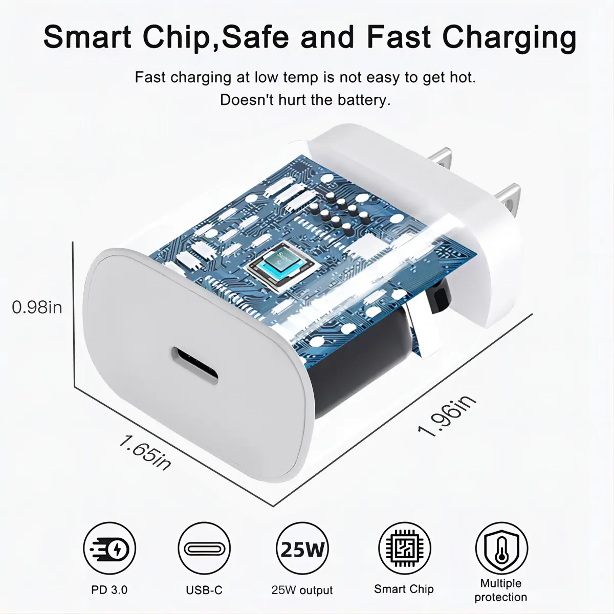 2Sets 25W PD Wall Fast Charger+20W 6.6 FT Type-C to iphone Fast Charging Cable Compatible with iPhone 14/13/12/12/Max/11/Xs Max