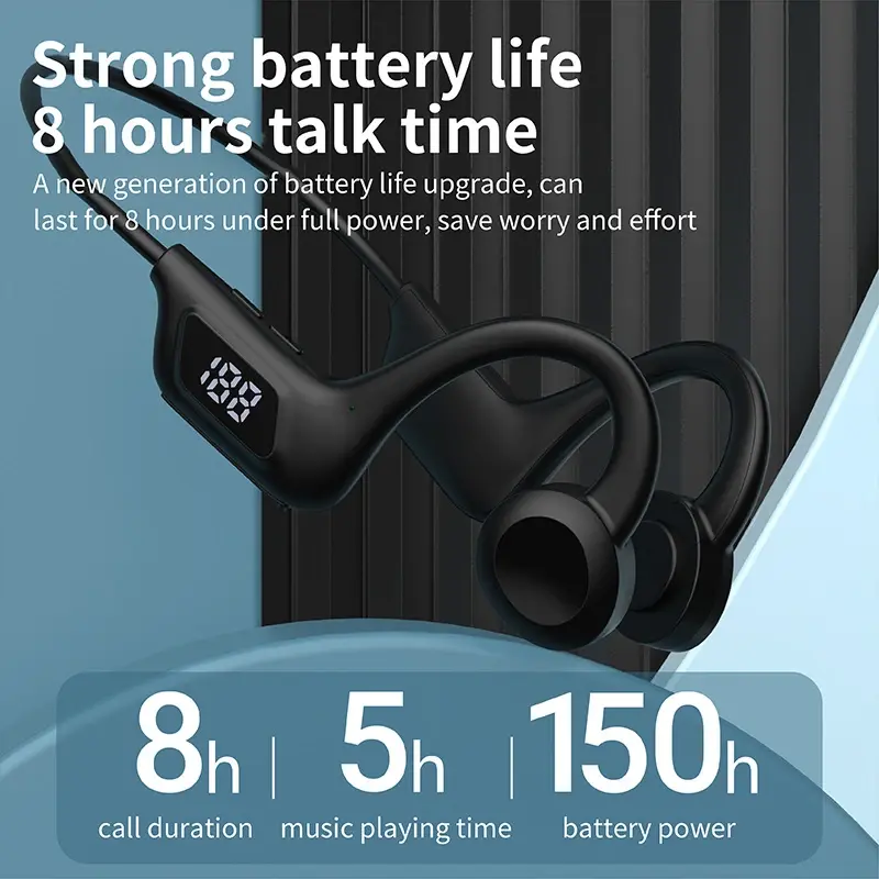 Xiaomi X7 Wireless Bone Conduction Earphone Sport Bluetooth Compatible Memory Card Digital Display With Mic For Sports Earbuds