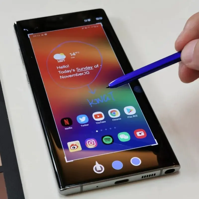 For Samsung Note10 Note10+ SM-N970 N975 N976 Finger Pens Stylus Smart S pen for Mini Pen Sensitive Compact Portable