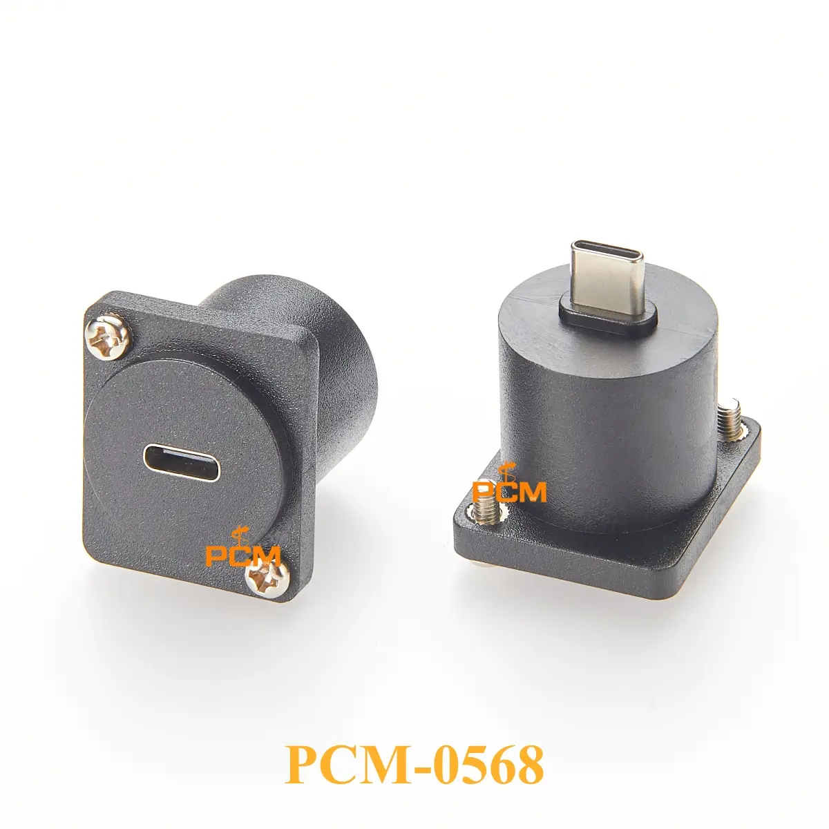 Panel mount Type-C male to female chassis mount connector for bulkhead XLR format and cabinet mount USB 3.1 10 Gbps adapter，1pc