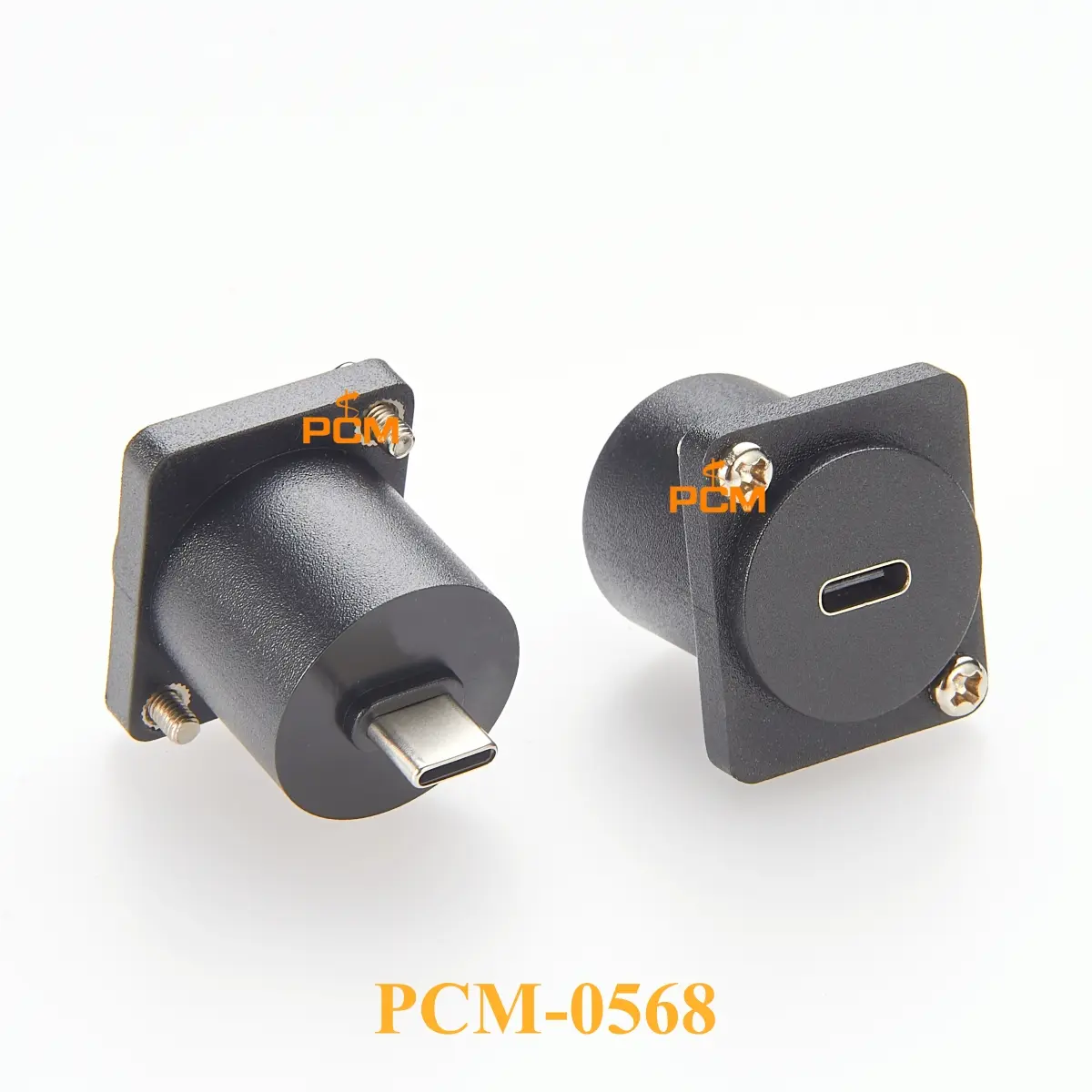 Panel mount Type-C male to female chassis mount connector for bulkhead XLR format and cabinet mount USB 3.1 10 Gbps adapter，1pc