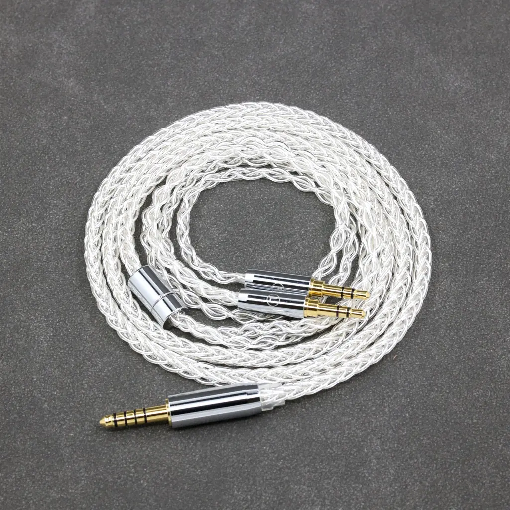 8 Core 99% 7n Pure Silver Palladium Earphone Cable For Denon AH-D7200 AH-D5200 AH-D9200 AH-D600 AH-D7100 LN008390