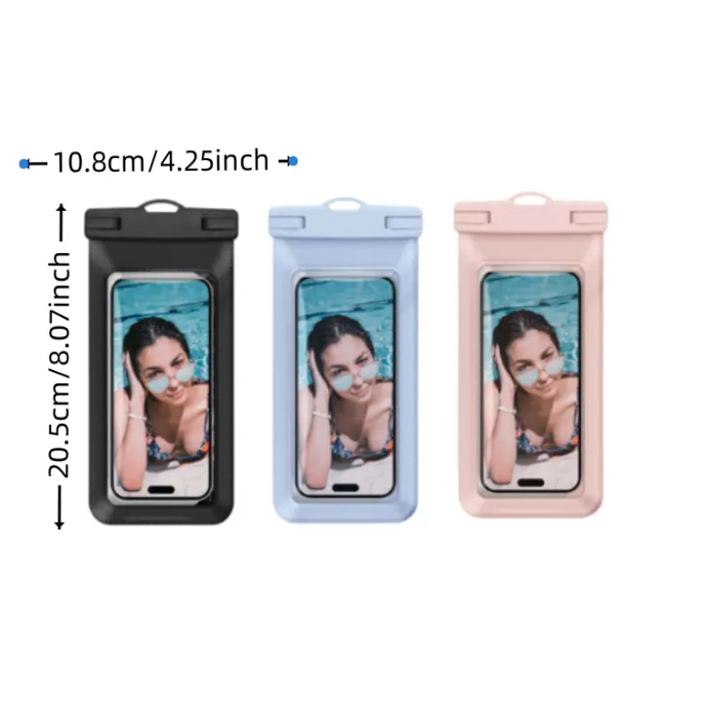 Floating airbag waterproof swim bag phone case for iPhone 15 14 13 waterproof phones pouch universal underwater phone protector