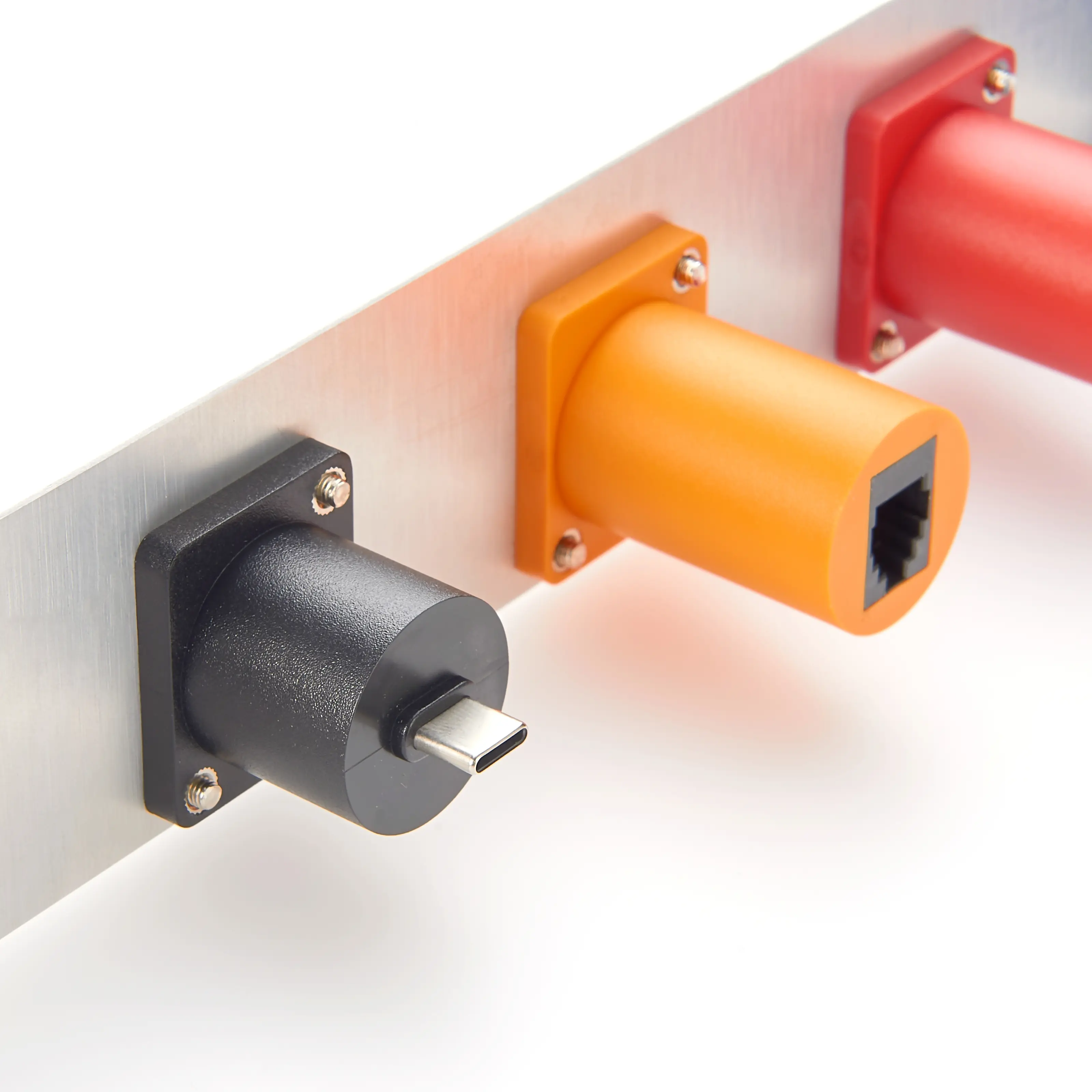 Panel mount Type-C male to female chassis mount connector for bulkhead XLR format and cabinet mount USB 3.1 10 Gbps adapter，1pc