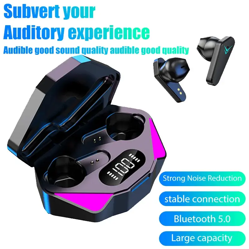 X15 TWS x15 pro wireless earphone 5.3 Bluetooth headphone 65Ms low latency earbud esport gaming headset gamer with mic for phone