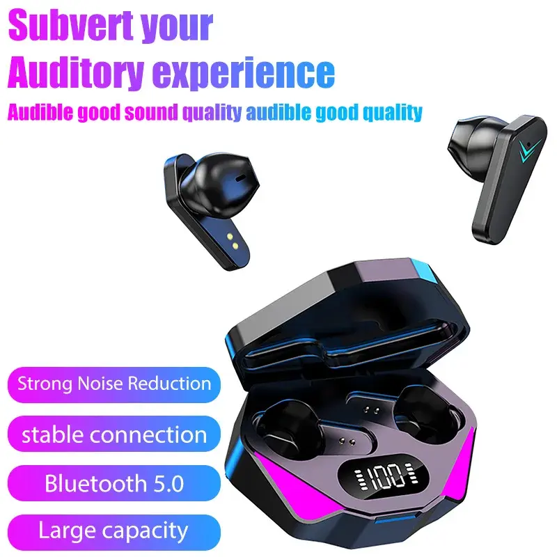 X15 TWS x15 pro wireless earphone 5.3 Bluetooth headphone 65Ms low latency earbud esport gaming headset gamer with mic for phone