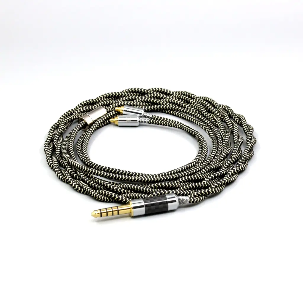 Shield Braided Sleeve 2 Core 2.8mm Litz OFC Earphone DIY Cable For AKG N40 N30 N5005 MMCX 8066