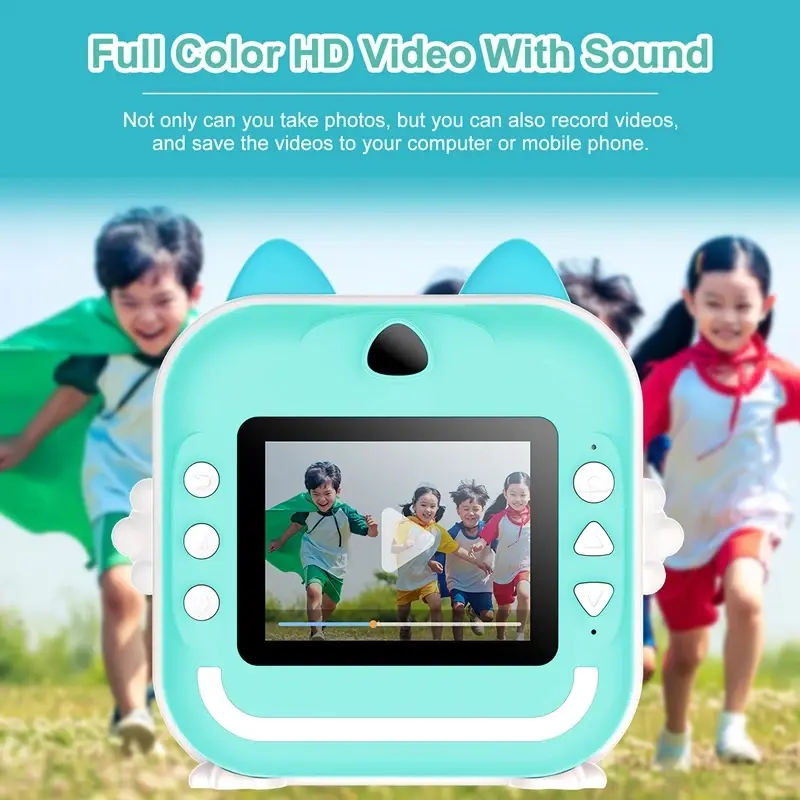 Mini Children HD Digital Camera For Photography Instant Print Photo Kid Camera Thermal Paper Printer Video Educational Toys Gift