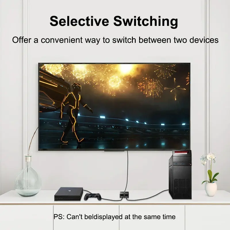 Ultra HD 4K 60Hz bi-directional switch HDMI 2.0 HDMI compatible splitter KVM 1x2x1 dual ports adapter converter for PS4/3 TV box