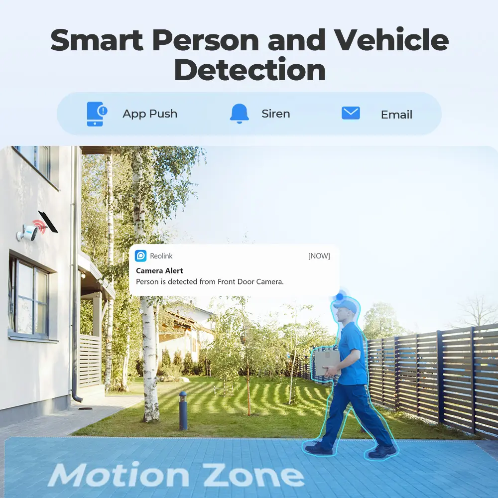 Reolink Argus Series Battery outdoor Camera 2.4G/5Ghz WiFi Camera 5MP Human/Car Detection 2-way Audio Spotlight Smart Home Cam