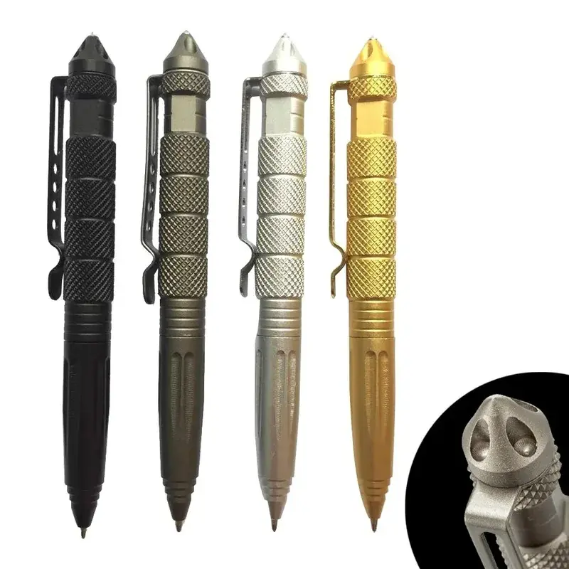 New Metal Military Tactical Pen Self Defense Pen for School Student Office Survival Emergency Glass Breaker EDC Supplies Outdoor