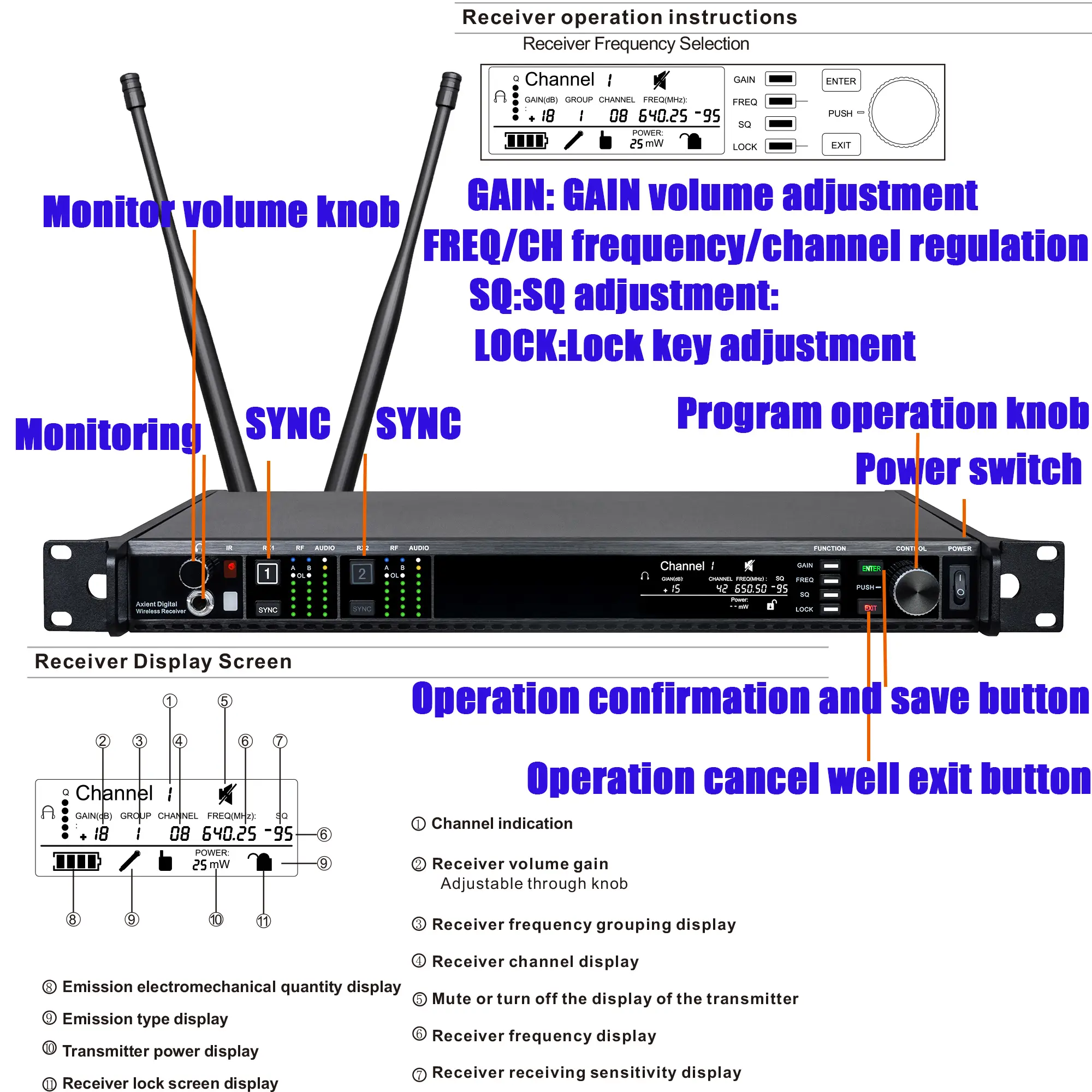 Leicozic 500/600Mhz AD4D-Pro KSM11 KSM9 Professional Condensor Microfone 2 Channel Microphone Wireless For Stage Church Concert