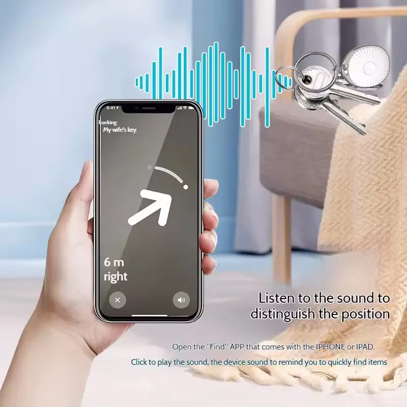 Mini smart tracker works with apple Find My Anti-Lost Device airtag replacement Global positioner pets kids key wallet tracking