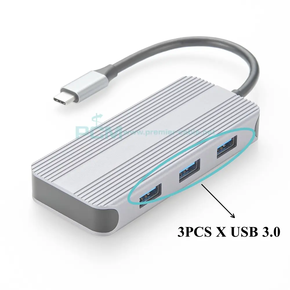 USB Type-C 6-Port Mini Docking Station, USB-C to 4K@30Hz HD Adapter Hub with 60W Power Delivery, RJ45 Ethernet, 3 USB 3.0 Port