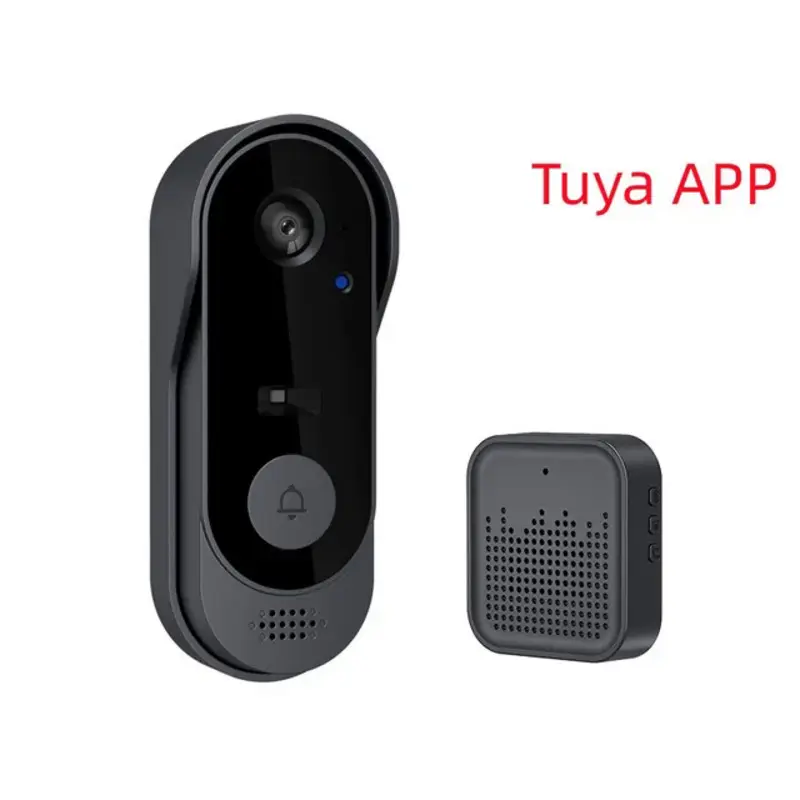 Wireless WIFI Waterproof Doorbell HD Video Intercom Door Bell with Camera Tuya Smart Home for Security Protection Night Vision