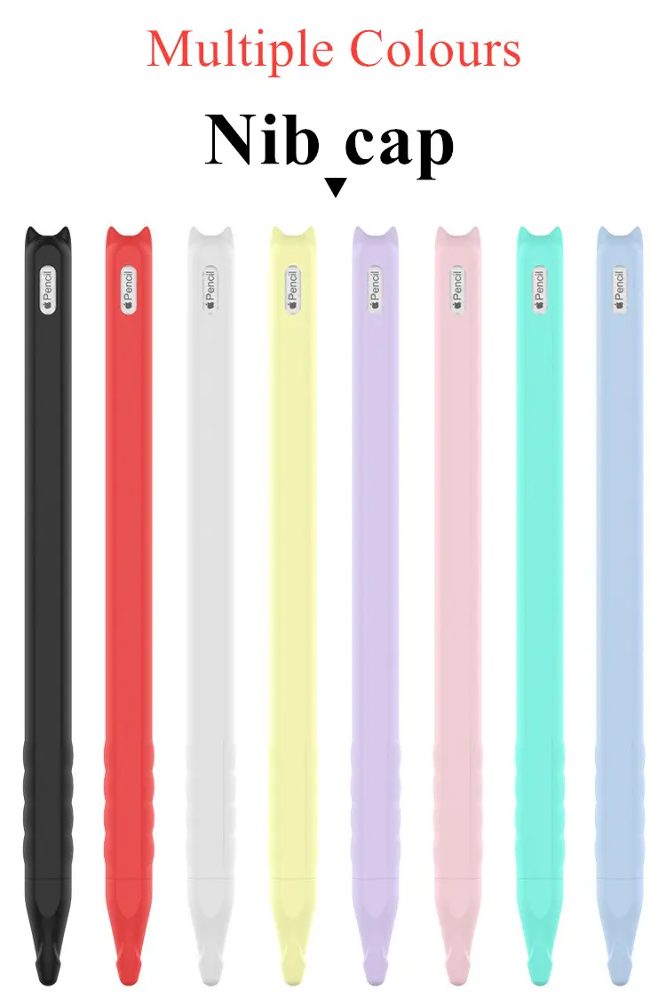 For Apple Pencil 2 case Accessories Lovely Cute TPU Silicon Protective Pouch Cap Holder Cover Anti-scratch Case for Pencil 2nd