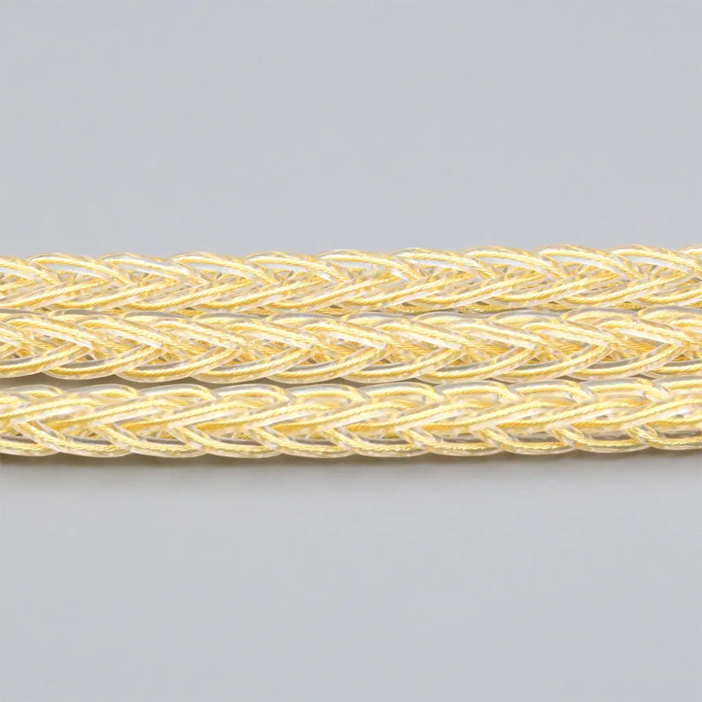 8 Core 99% 7n Pure Silver 24k Gold Plated Earphone Cable For UE Live UE6Pro Lighting SUPERBAX IPX LN008425