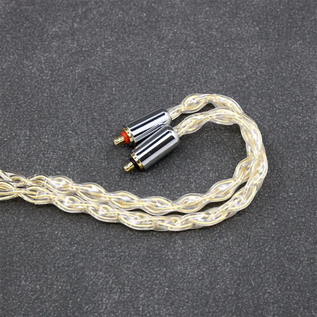8 Core 99% 7n Pure Silver 24k Gold Plated Earphone Cable For UE Live UE6Pro Lighting SUPERBAX IPX LN008425