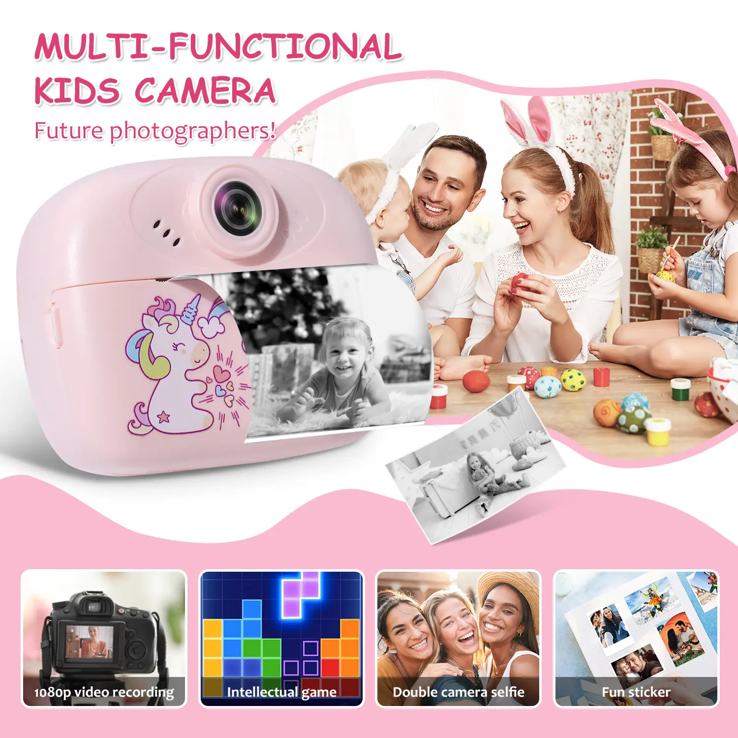 Thermal Paper Printing Camera Photo Camera for Kids Photographic Cameras Photocamera Portable Thermal Printer Tool for Children