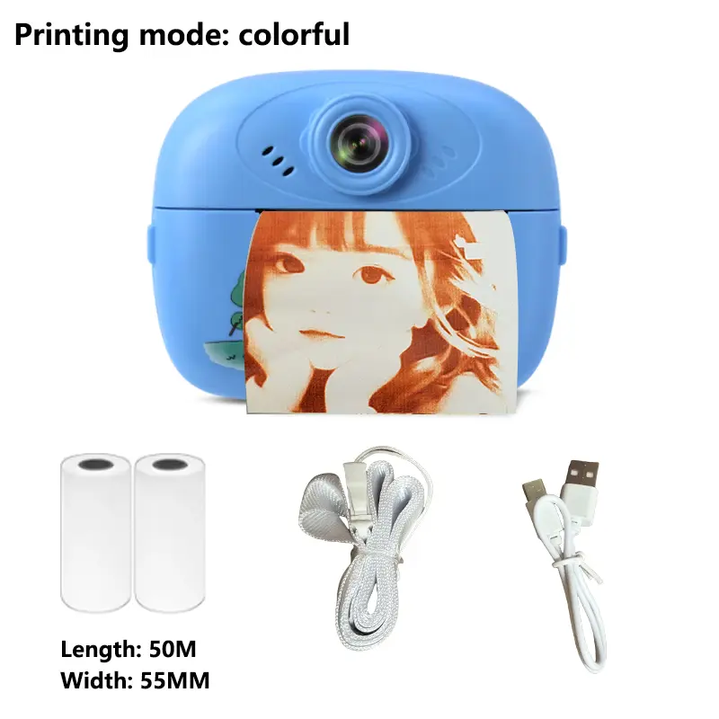 Thermal Paper Printing Camera Photo Camera for Kids Photographic Cameras Photocamera Portable Thermal Printer Tool for Children
