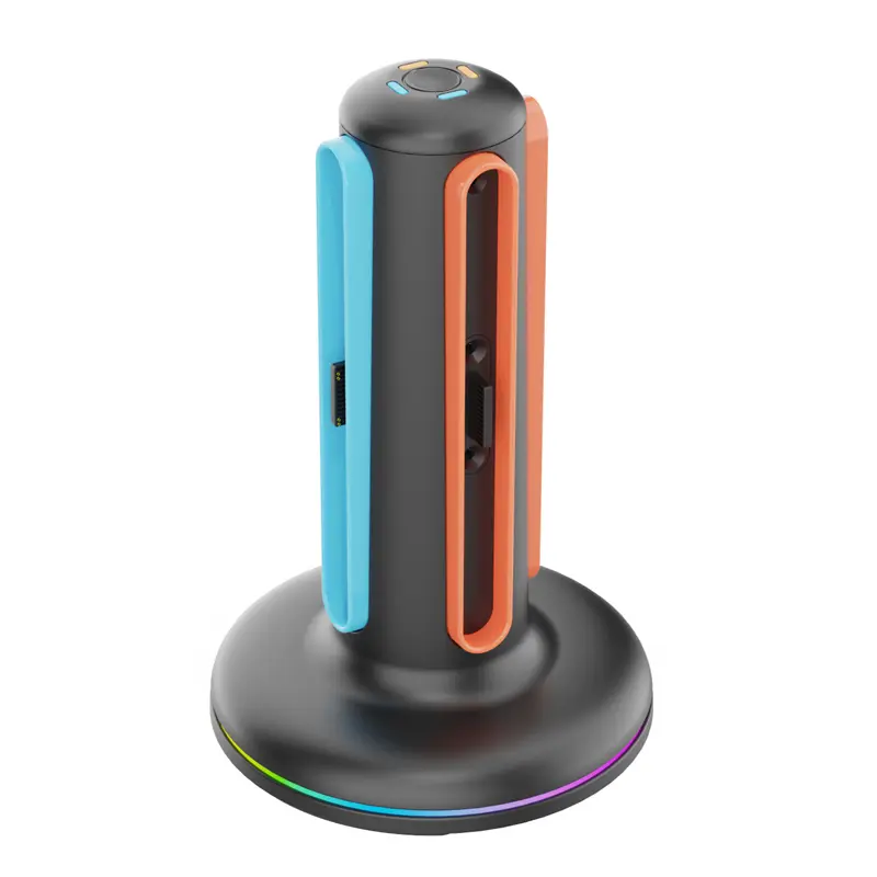 4 in 1 Magnetic Controller Charger Stand Station with Lights Charging Dock for Nintendo Switch2 Joy-Con Handle Charging Dock
