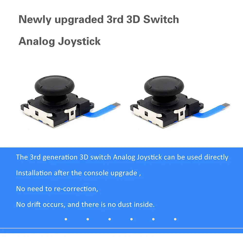 1pc 3D Analog Sensor Stick Joystick Replacement for Nintend Switch lite Joycon Controller Handle Gaming Accessories consoles