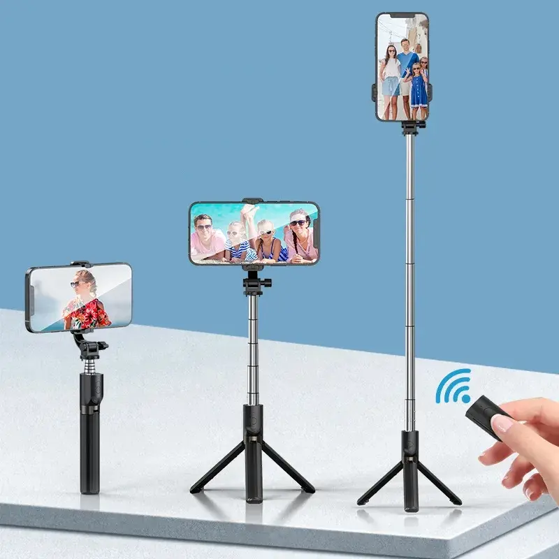 Wireless Selfie Stick Tripod Stand with Light Bluetooth Remote Extendable Tripod for iPhone Mobile Phone TikTok Live Streaming