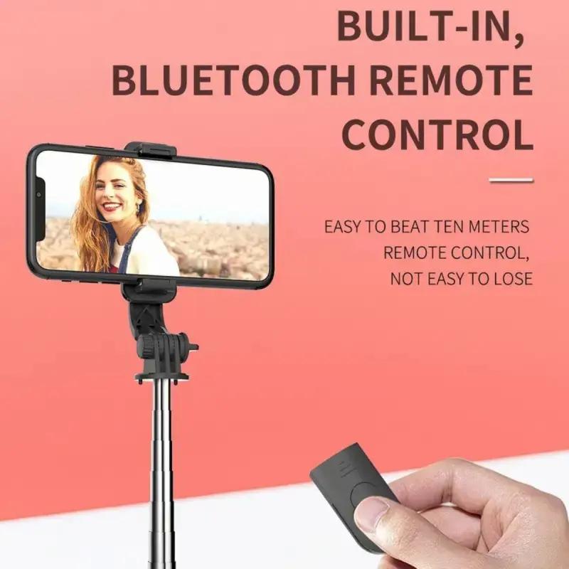 Mobile Phone Selfie Stick With Fill Light Live Broadcast Bracket Tripod Remote Control Bluetooth Folding Telescopic Long Stick