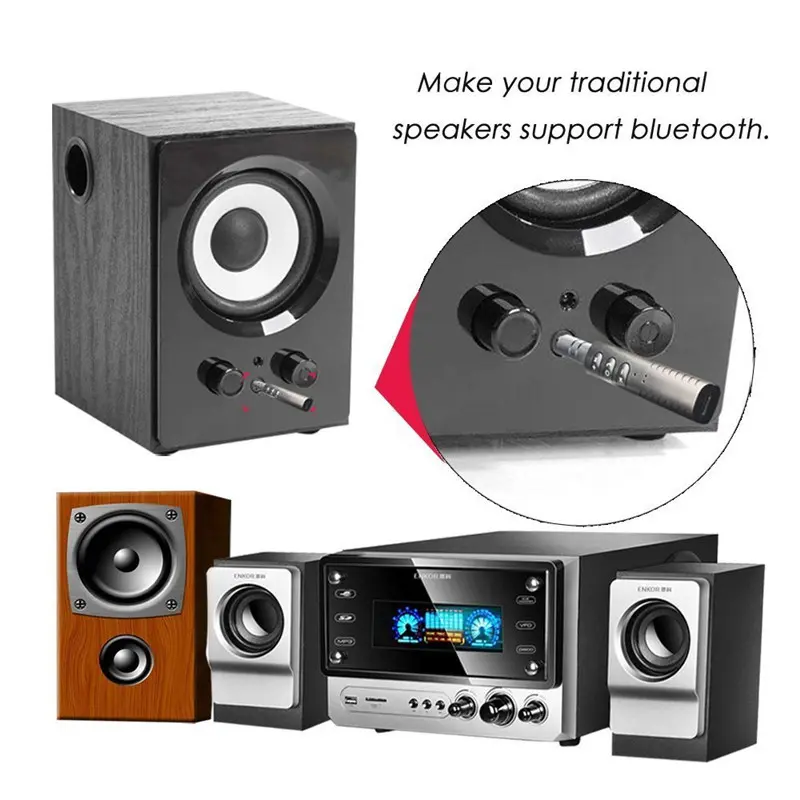 Mini Wireless Bluetooth 5.2 Receiver, 3.5mm AXU Car Bluetooth Transmitter Adapter, Suitable for Car Music/Audio/Headphone Receiv