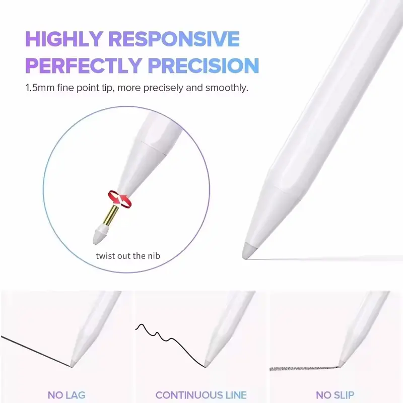 Stylus Pen for iPad with Palm Rejection Bluetooth Charging ,for Apple air Active Pencil Compatible for Apple iPad Pro 2018-2025