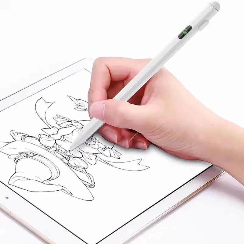 Universal Stylus Pen Rechargeable Sensitive Tablet Touch Screen Pen Drawing Writing for Android/iOS with Power Display