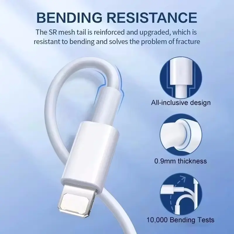 35W PD Original Fast Charging USB Cable for iPhone 14 8 7 Plus 13 12 11 Pro XS Max XR X USB C Rapid Charger Cable 1m 1.5m 2m