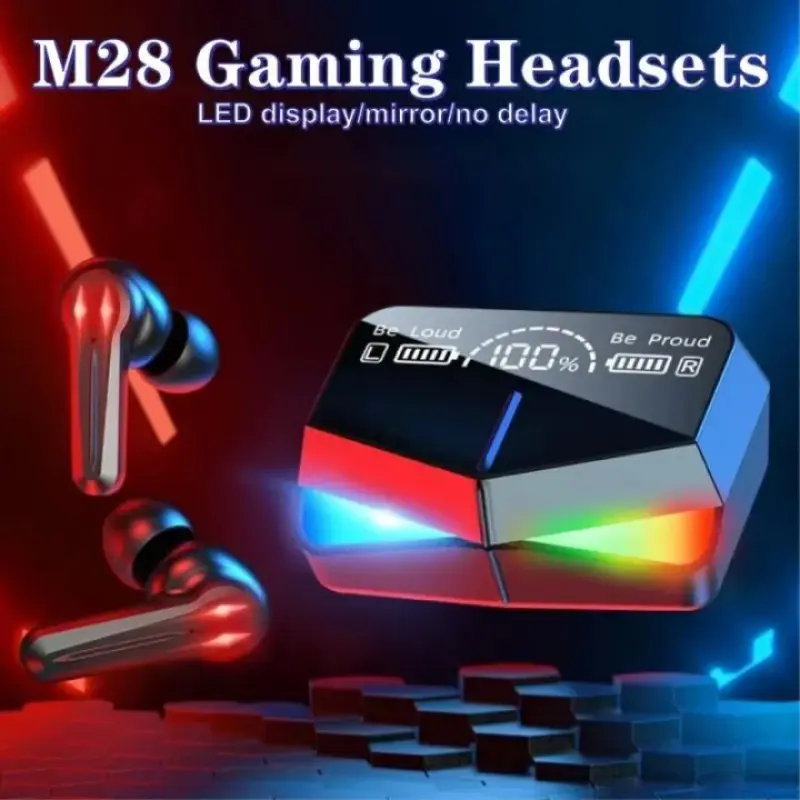 Original M28 PRO 5.1 earphones Bluetooth wireless earbuds low latency headphones HD call noise reduction gaming headset with mic