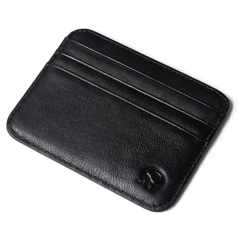 Import Cowhide Leather Lichi Pattern Men's Wallet Sort Woman Credit Card Vintage Style Credit Card Holder Cash Purse lambskin