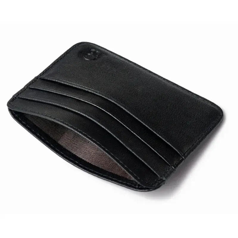 Import Cowhide Leather Lichi Pattern Men's Wallet Sort Woman Credit Card Vintage Style Credit Card Holder Cash Purse lambskin
