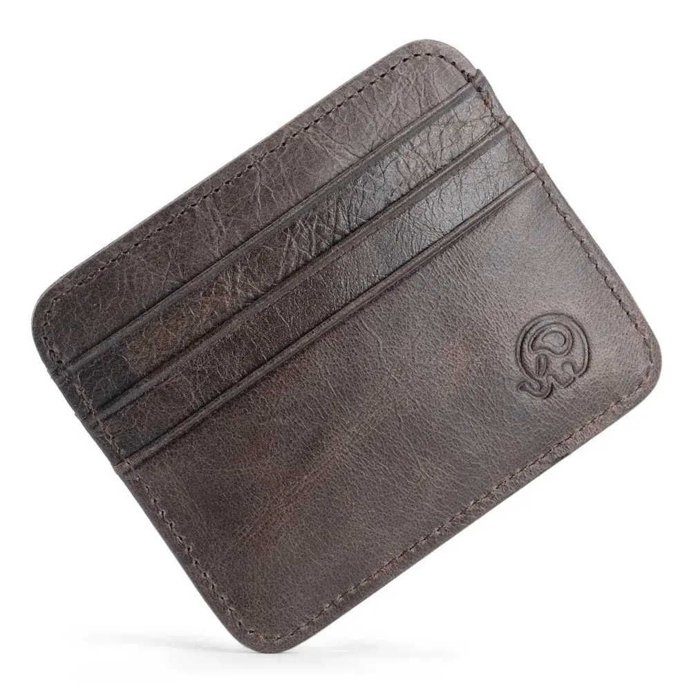 Import Cowhide Leather Lichi Pattern Men's Wallet Sort Woman Credit Card Vintage Style Credit Card Holder Cash Purse lambskin