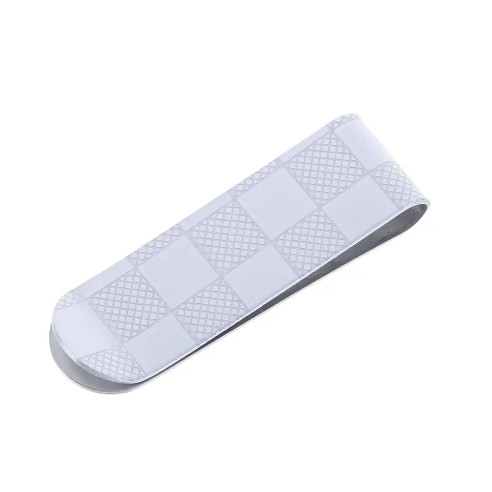 1-10PCS Vintage Stainless Steel Money Clip Wallet Thickness Men Cash Bill Clamp Holder ID Credit Card Folder For Male Mini Purse