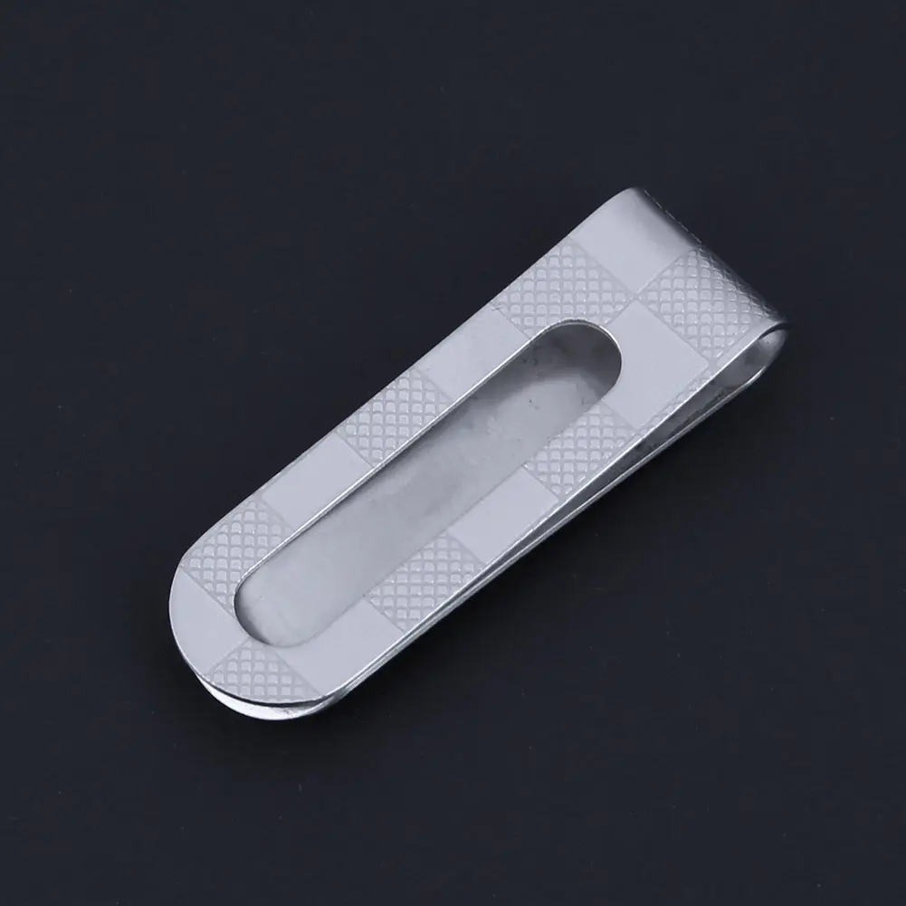 1-10PCS Vintage Stainless Steel Money Clip Wallet Thickness Men Cash Bill Clamp Holder ID Credit Card Folder For Male Mini Purse