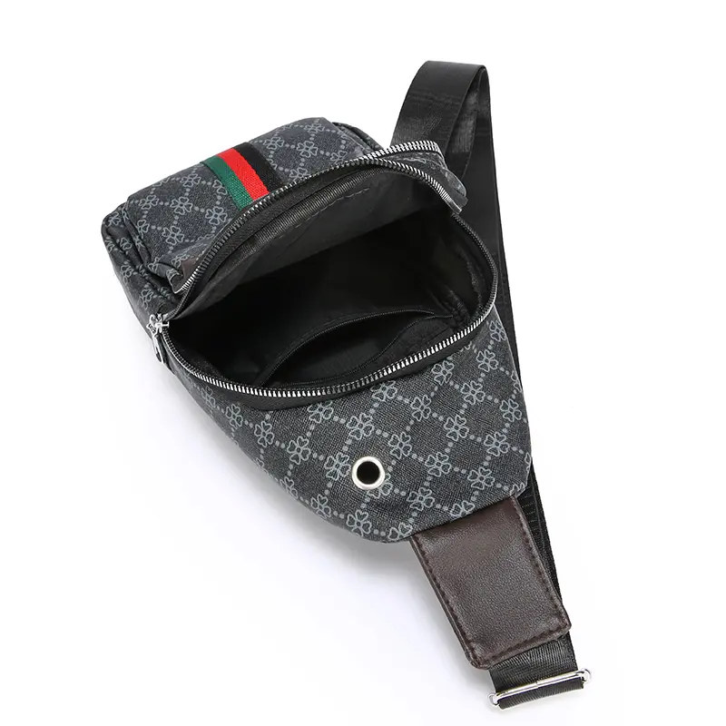 2025Men's Casual Messenger Bag Multi-Pocket Crossbody Shoulder Bag Lightweight Chest Bag with Port & Earphone Hole