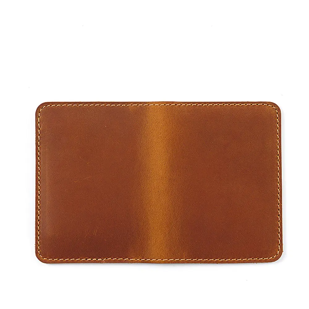 Vintage Handmade Men's Leather Billfold Wallet Card Holder Multi-Slot Organizer